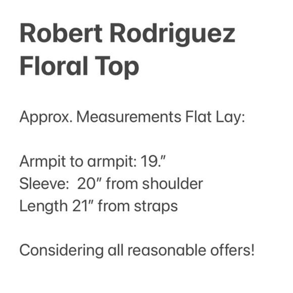 Robert Rodriguez Floral Cold Shoulder Blouse NWT - Picture 12 of 12
